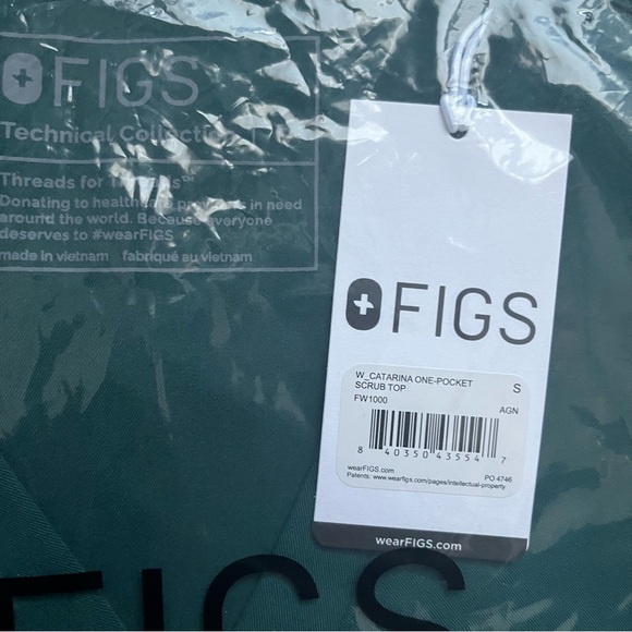 FIGS Catarina SMALL Forest Green - Picture 2 of 3